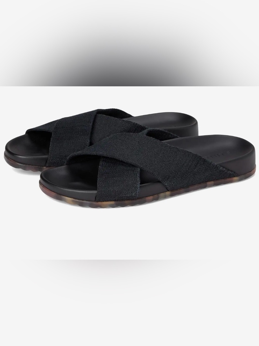 Rothy's Charcoal Crisscross Slide Sandals